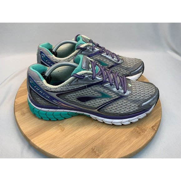 Brooks Shoes - Brooks Ghost 7 Women’s Running Shoe Gray Purple Teal Size 8.5